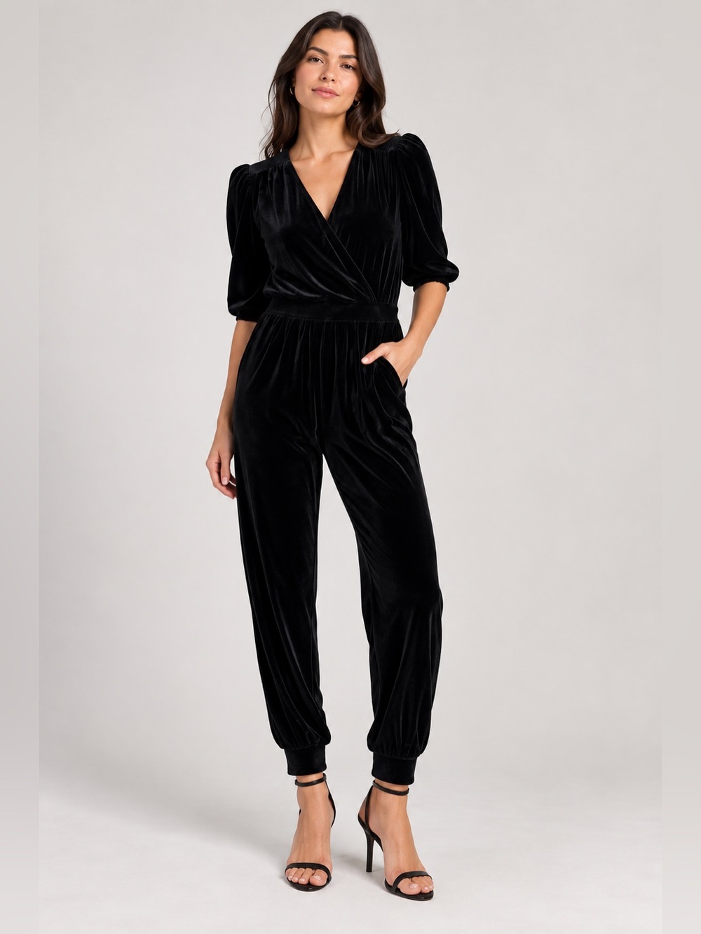 Generation Love Black Velvet Jumpsuit